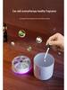 Creative USB Mini Steel Cannon Humidifier with Colorful Lighting and Large Mist Volume for Desktop and Car Use