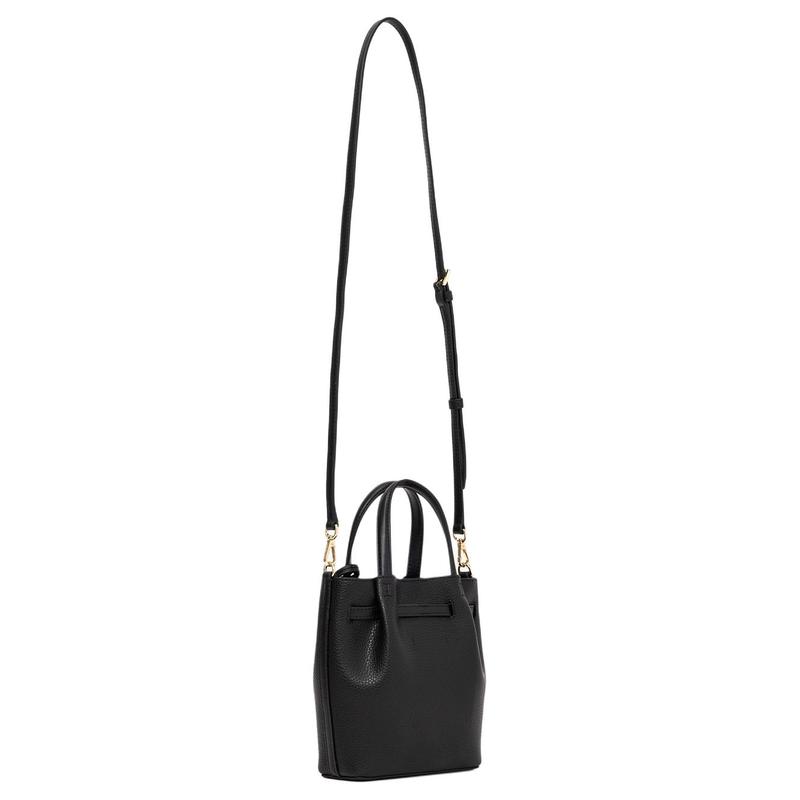 Michael Kors Carson Carson Brand Metal Logo Adjustable Removable Shoulder Strap Cowhide Shoulder Crossbody Tote Small Women's Black