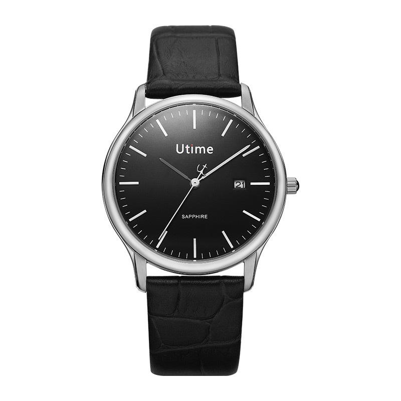 

Utime High-End Leather Steel Case Men S Watch Business Waterproof Belt Men S Quartz Watch Men S Watch
