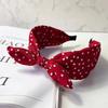 Rabbit Ear Retro Polka Dot Hairband Cross Hair Hoop Headwear  Hair Accessories