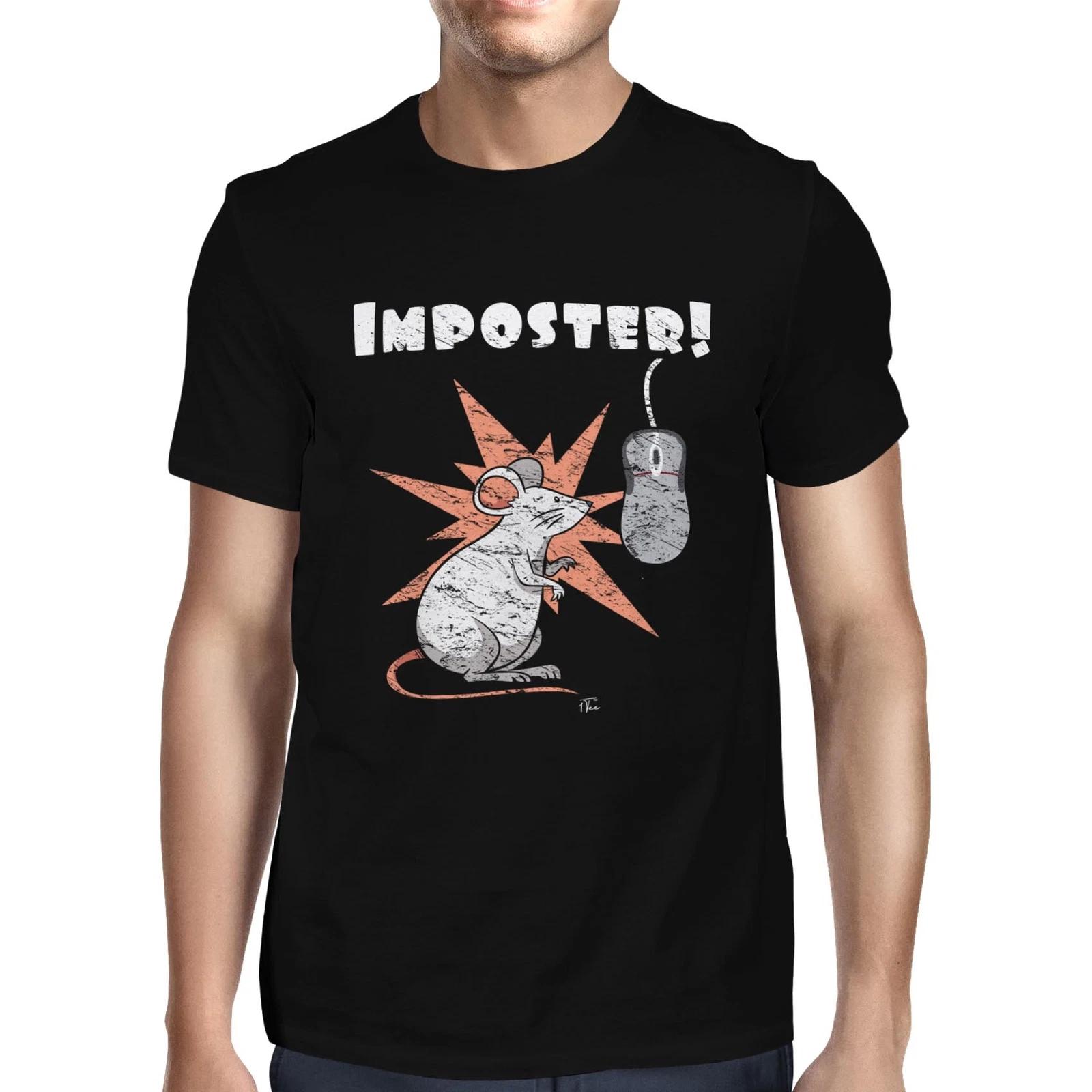 1Tee Mens Imposter Mouse Computer T-Shirt XS