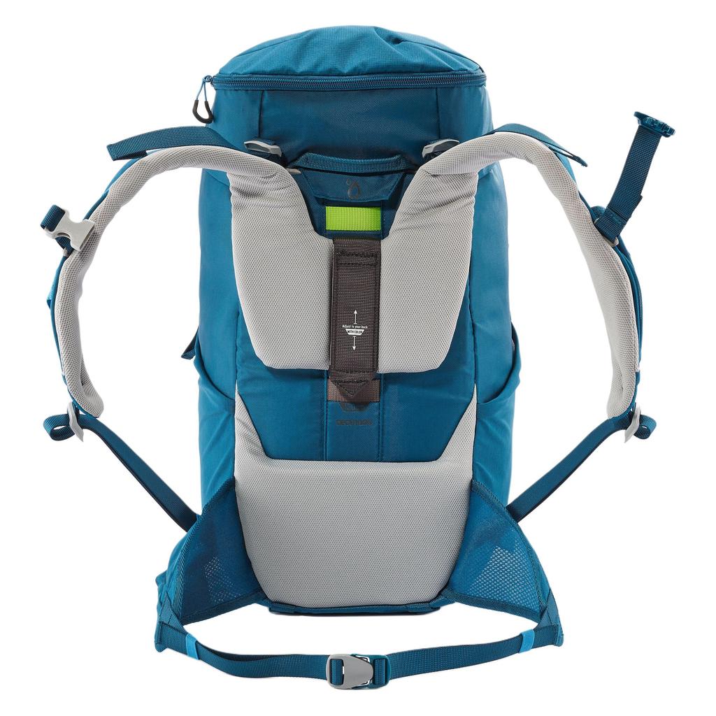 Decathlon 28L Hiking Solid Colour Multifunctional Outdoor Bag Polyester Blue Unisex for Couples