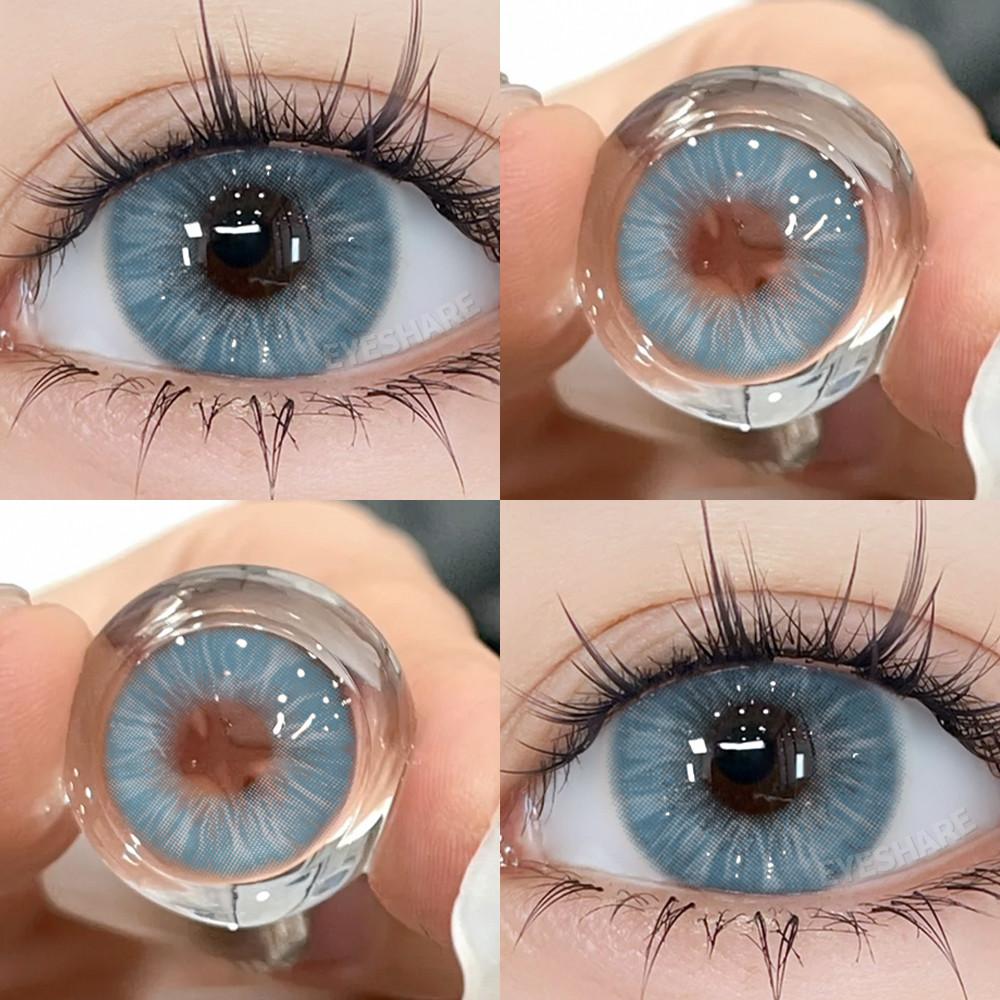 EYESHARE DENMARK New Daily Disposable Contact Lenses Colored 1Day Blue Lens 10Pcs/5Pair Eyes Lense