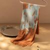 Sunset Series Women's Pure Cashmere Printed Scarf: Autumn/Winter Fashionable Extended Shawl