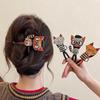 1/3pcs Twist Hair Clips For Women Cute Cartoon Cat Updo Barrettes Anti Slip Elegant Hair Gripper Clip Girls Hair Accessories