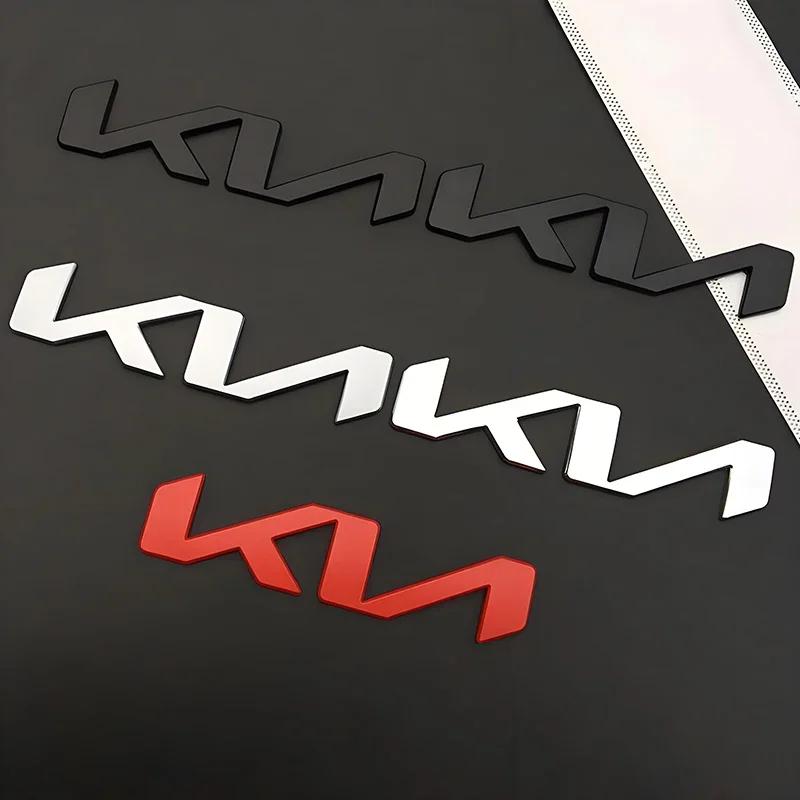 2 Pièces Emblème Capot Avant Coffre Arrière Autocollants Logo KIA K9 Sportage Niro K5 Carnival EV6 EV9 EV3 K8 Stinger