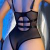 Kadınlar İçin Eğlenceli İç Çamaşırı Seksi İç Çamaşırı Seti Metal Zincir Örgü Şekillendirici Bodysuit İç Çamaşırı Bodysuit Lenceria ile Eşleştirildi