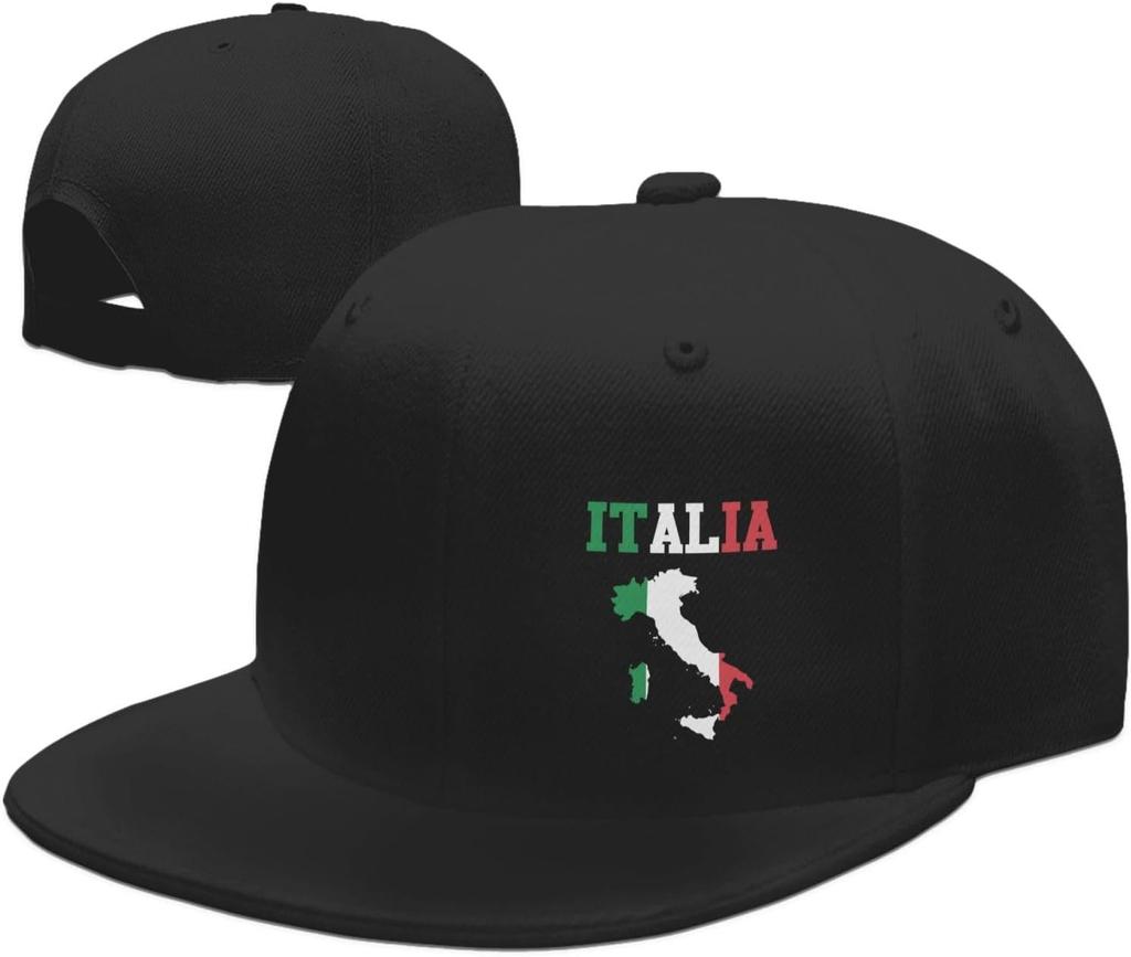 Italia Italy Italian Snapback Hat Hip Hop Style Flat Bill Brim Hats Baseball Cap