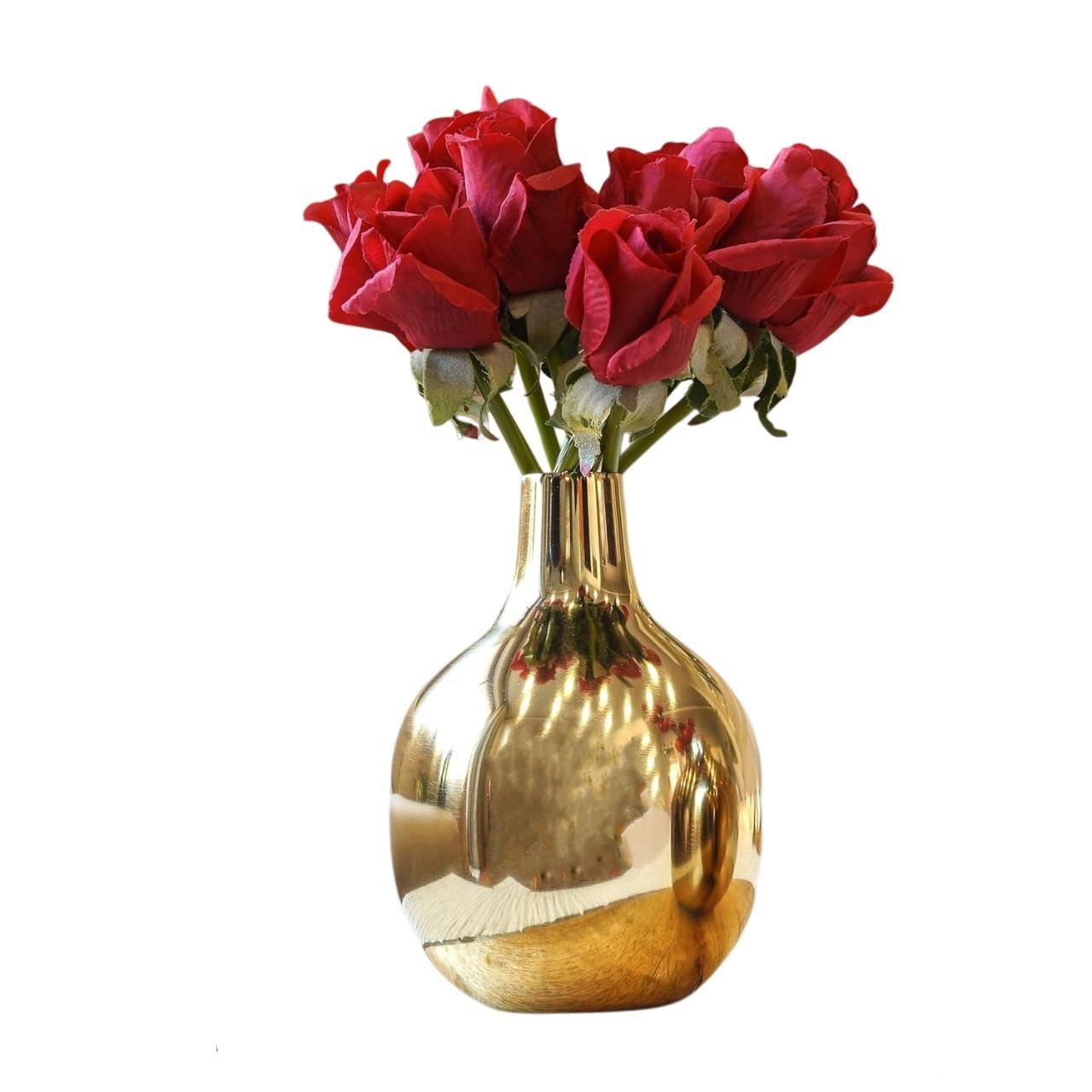 

Металева ваза для квітів, Metal Flower Vase (Круглий, Середній), Бехома