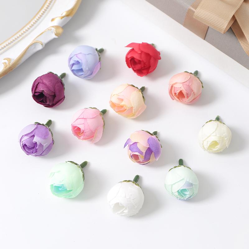 10/20Pcs Rose Artificial Flowers Heads 3CM Fake Flowers for Home Decor Wedding Marriage Decoration DIY Craft Garland Accessories