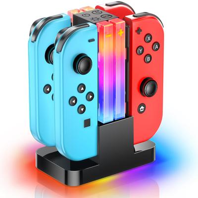 NEW Wenocally Switch Switch OLED Charger Stand RGB Light 6 Switch Switching with Timing Function Overcharge Prevention Cable Included Will Controller