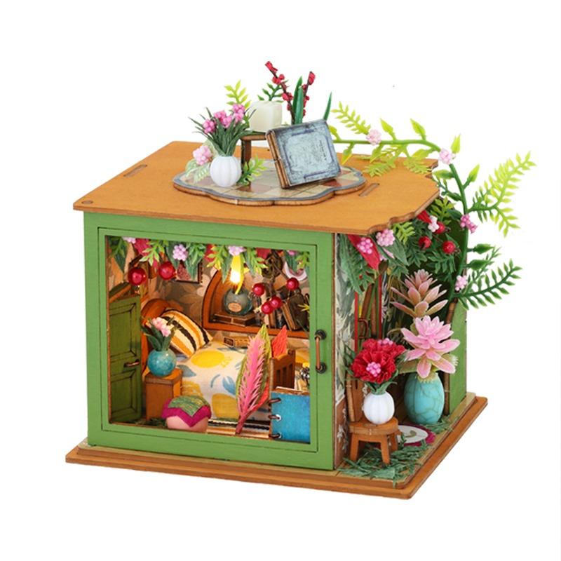 DIY Doll House Toys Wooden Kit Dollhouse Home Roombox Miniature Case Handmade Building Models Birthday Gifts Creative Gift