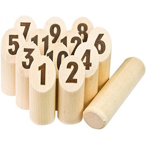 Outdoor-Spiel - TACTIC - Molkky Box 54903 - Massivholz - Für Kinder - Außenbereich