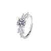 Moissanit S925 Sterling Silber Ring Damen Hoher Sinn Nische Temperament Offener Zeigefinger Ring Schmuck Geschenk