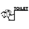 Klebe-Badezimmer-Schild Lustiges Türschild, Metall-Wandkunst für den Denkraum mit humorvollen Zitaten, Selbstklebende Büroplakette Toilette für Toilettenraum, Rostfrei
