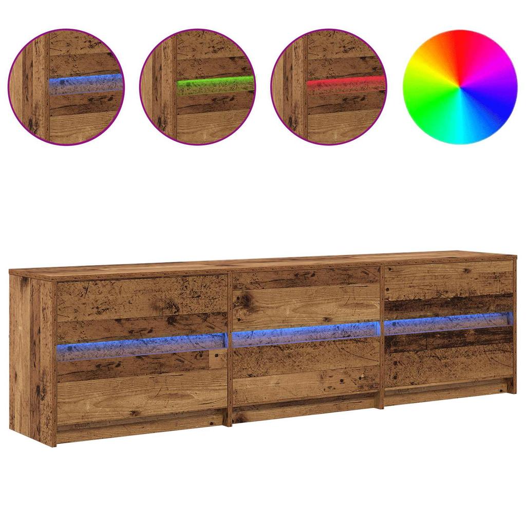 TV Units 2 pcs Reclaimed Wood Look 180 x 34 x 50 cm Particleboard