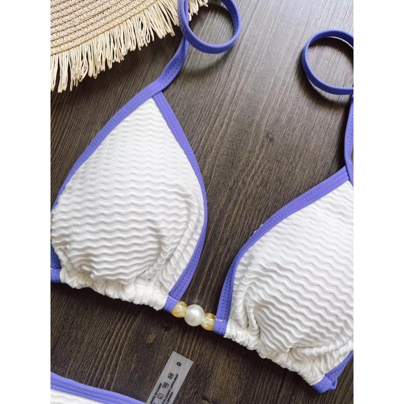 String Bikinis Women Sexy Triangle Swimsuit Solid Swimwear Female Padded Bathers Bathing Swimming Swim Suit Beachwear