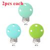 6pcs New Color 30mm Silicone Round Metal Clips DIY Bag Hat Chain Keychain Holder Clamps Jewelry Handmade Accessories