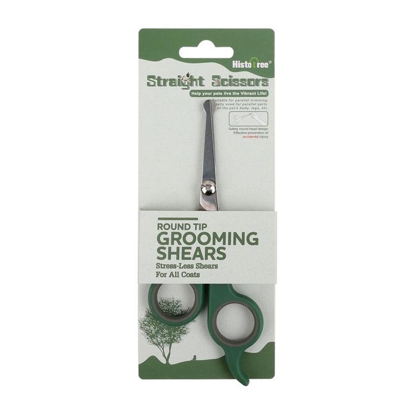 

Stylish Pet Grooming Scissors Plastic Material Multiple Sizes And Colors Available Olive Green S