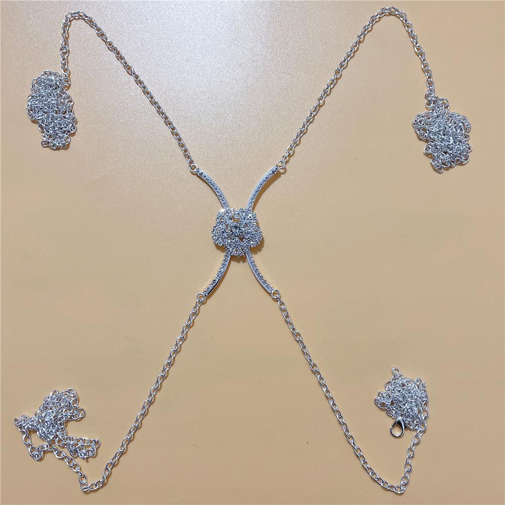 

Модные аксессуары с простой изогнутой полной ромбовидной поддержкой груди, мячом для ночного клуба, сексуальной цепочкой для тела, цепочкой для тела