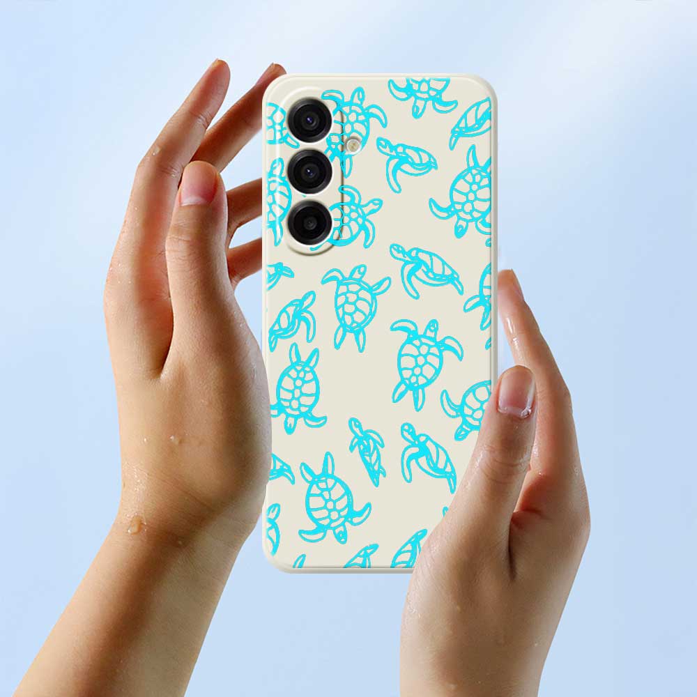 For Samsung Galaxy A17 5G Case Tortoise Pattern Printing Straight Edge TPU Phone Back Cover
