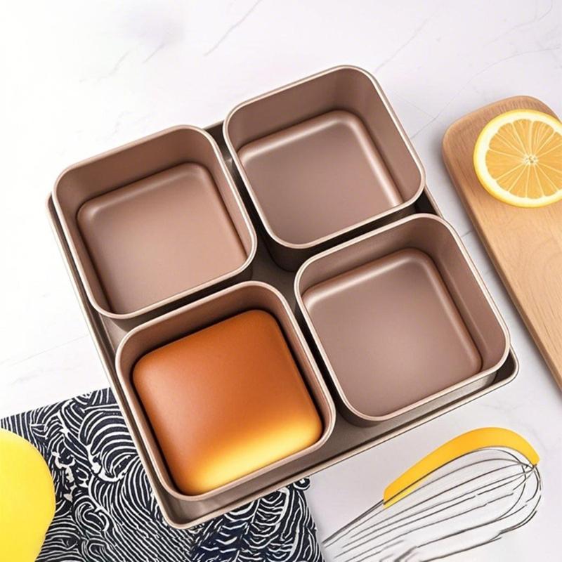 Deep Square Cake Pan with Coated Interior for Water Bath Cake Baking, Tall Recipes, Family Use, and Square Serving