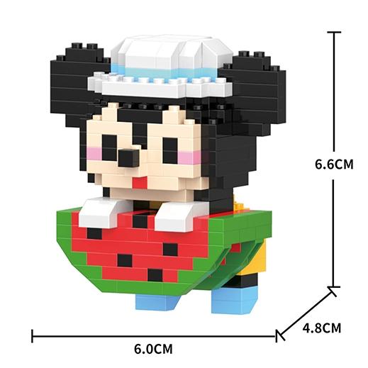 Disney Anime Prinzessin Bausteine Stitch Mickey Mouse Mini Action Spielfiguren Blöcke Spielzeug Ziegel Zusammenbauen Spielzeug Kinder Geschenke