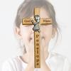 Crucifix Ornament Wood Blessing Gift For Children Easter Baptisms Or Birthday Present Safe and Friendly