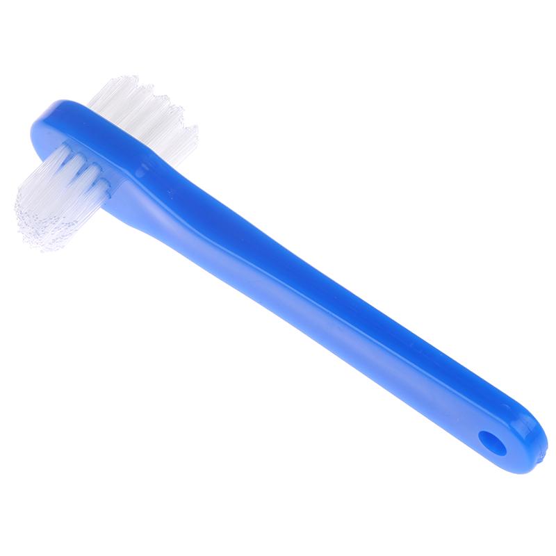 T-Shape Denture Dedicated Brush Toothbrush Dual Head False Teeth Brushes Cleaner