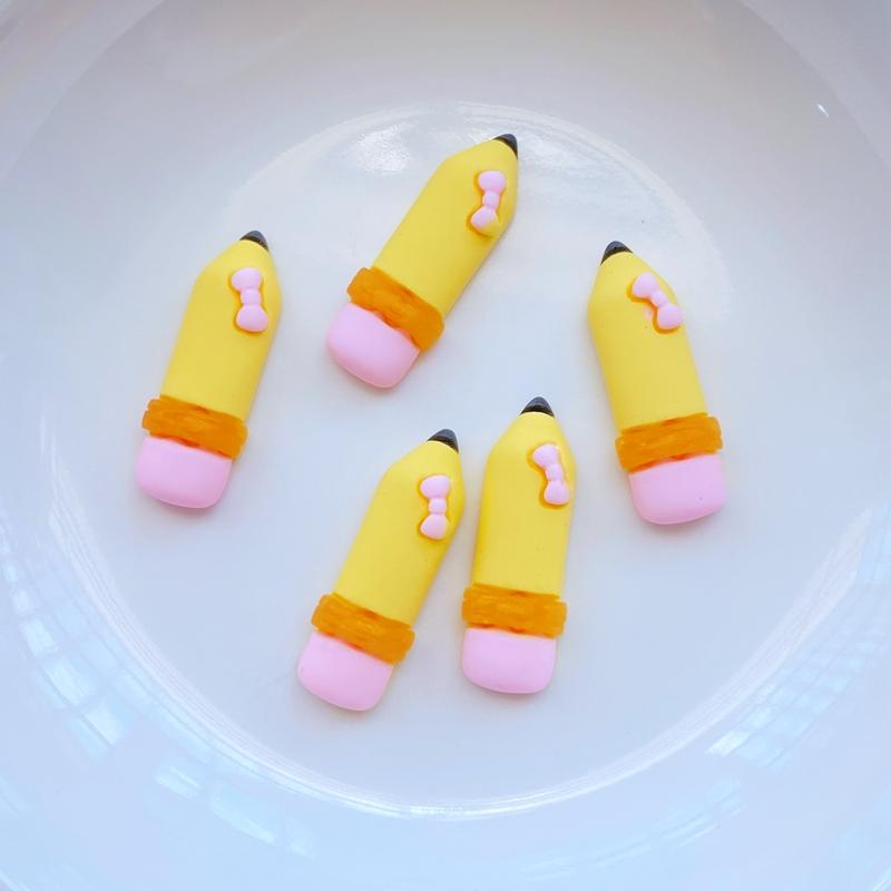 10/20Pcs New Cute Mixed Mini Stationery Series Flat Back Resin Cabochons Scrapbooking DIY Jewelry Craft Decoration Accessorie