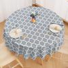 Waterproof Tablecloth Heat -Resistant Round Pvc Table Cloth For Wedding Kitchen Dining Desk Moroccan Table Coat Cover