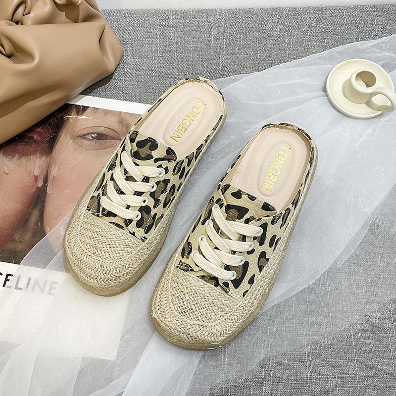 Fisherman Shoes Women's Flat Shoes Canvas Shoes Summer New Versatile Bag Head Slippers Women Wear a Pedal Internet Celebrity Shoes