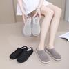 New summer women's shoes casual lazy shoes fashionable semi-drag breathable mesh surface thick sole one pedal versatile mother shoes