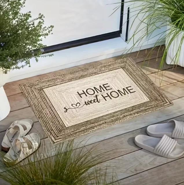 Welcome Doormat with Warm Phrases Printed On Non Slip Flooring Carpets Living Rooms Bedrooms Bathrooms Kitchens Room Decoration