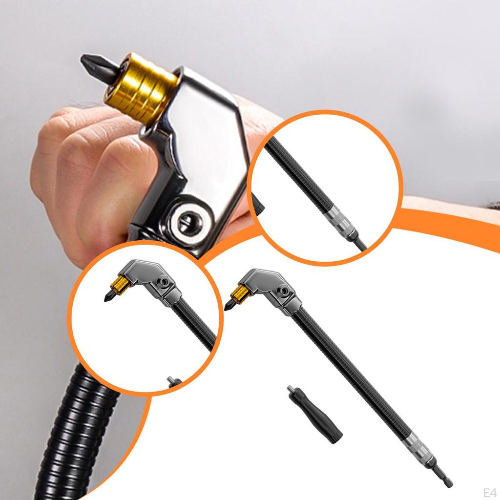 Drill Adapter, Power Tool Attachment for Hand , Chuck Converter, Curved Extension, Practical