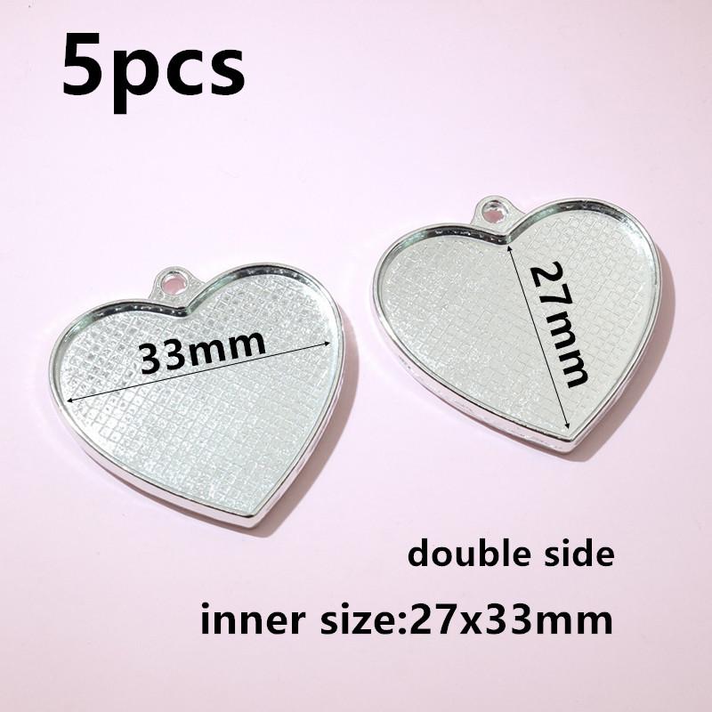 3-10pcs 18x25mm 19x38mm 25x50mm Inner Size Rectangle Pendant Cabochons Blank Base Setting Tray DIY Jewelry Making Accessories