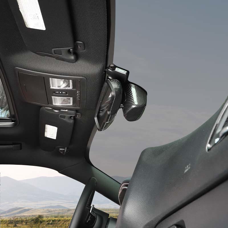 Interior Rearview Mirror Panel Decoration Protective Cover For Dodge Challenger 2015 Up Car Interior Accessories