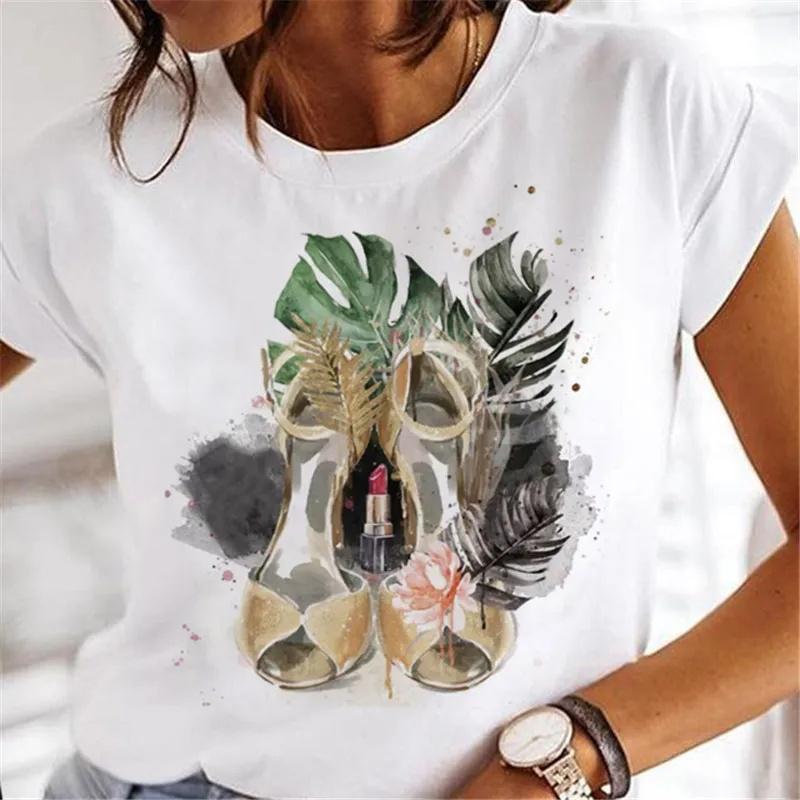 Sweet Wine Plus Size T-Shirt Unisex Clothing Print Girl 90s Cartoon Printing Clothes Graphic Top Lady FeUnisex Tee