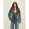 CHIC PARKA Bountiful Sea Raccoon Fur Collar Denim Parka