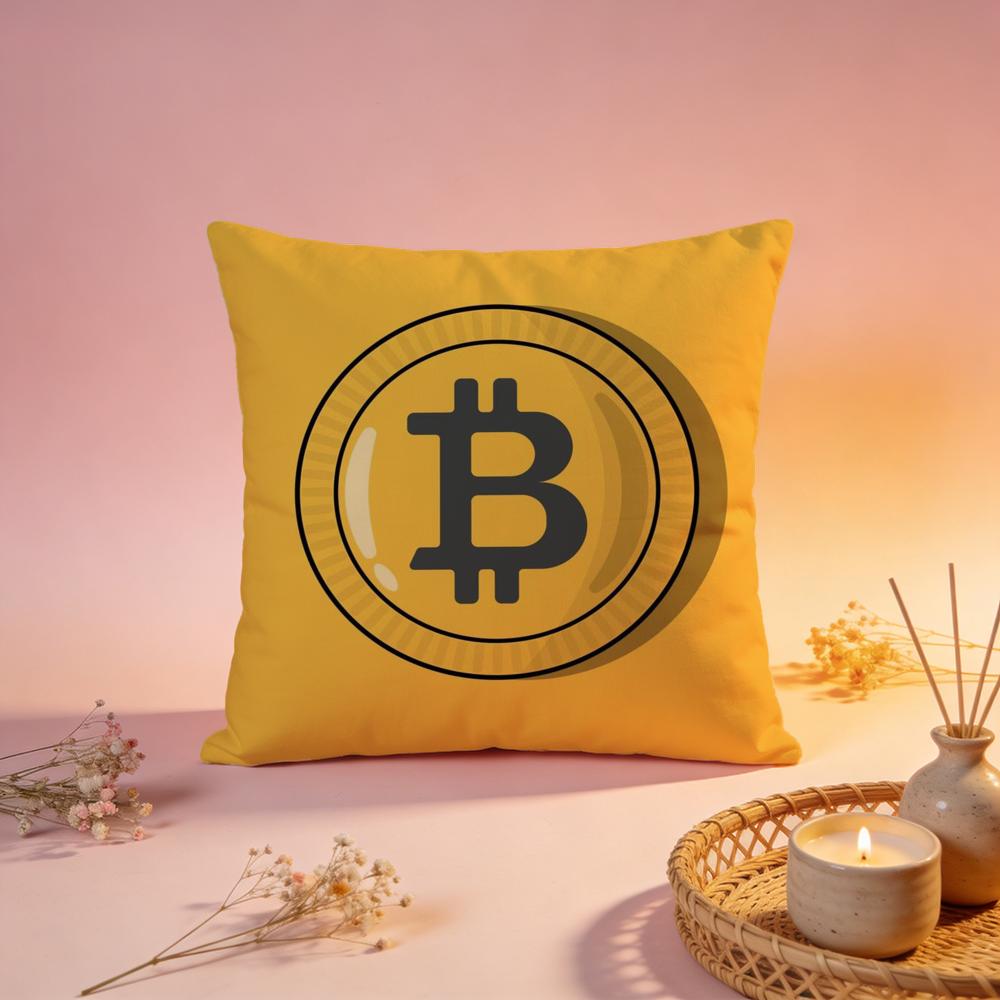 Stylish BBitcoinable Cushion Cover Comfortable Durable Pillow Cover MultiScene for Home Office Car Sofa