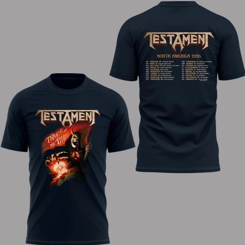 Testament Thrash Of The Titans North America 2026 Tour TShirt Unisex T-Shirt XXXL