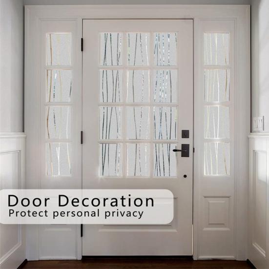 1 rouleau de Film de fenêtre en PVC, bande de blocage UV, motif réduit l'éblouissement gênant, vinyle pour fenêtre de dortoir