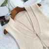 V-neck Knitted Vest Women's Sweater Autumn and Winter New Korean Loose Wild Sweater Vest Sleeveless Sweater