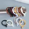 30Pcs Classic Style PP Curtain Rings with Eyelet - Durable, Rust Resistant, Solid Construction for Curtain Rods