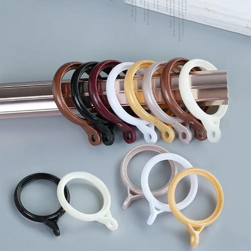 30Pcs Classic Style PP Curtain Rings with Eyelet - Durable, Rust Resistant, Solid Construction for Curtain Rods