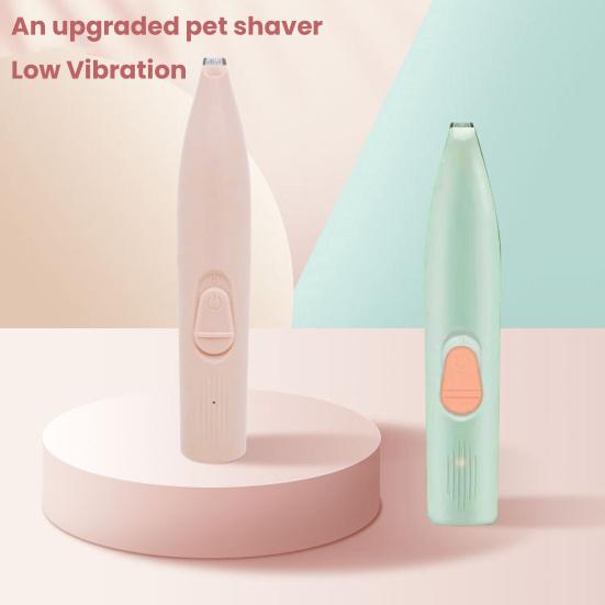 Zastřihovač psích tlapek s LED světlem Nízkohlučný zastřihovač chloupků na tlapkách koček Elektrický strojek na úpravu srsti domácích mazlíčků pro psy kočky Stříhání chloupků na tlapkách Bezpečnost