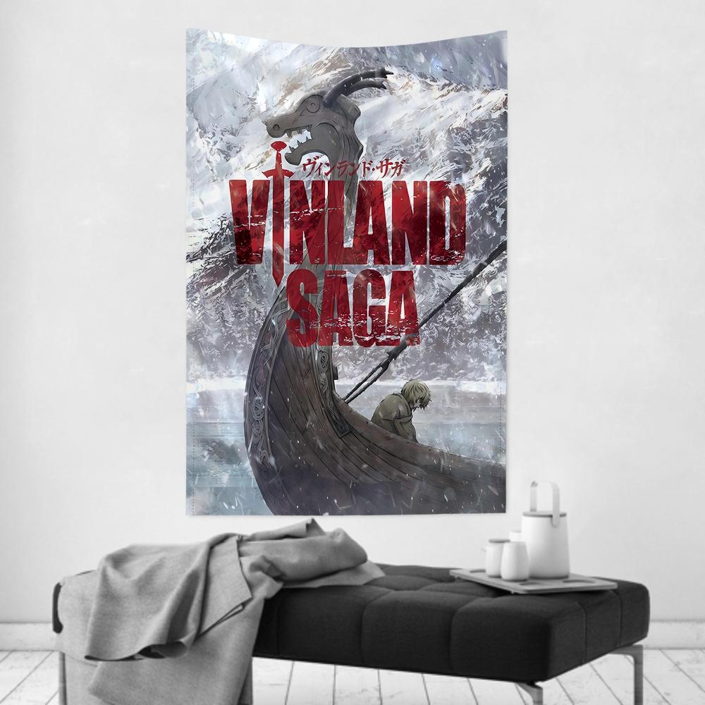 Anime Comics Tapestry Room Decor VVinland Sagas Wall Cloth Party Hanging Background Room Decor Baby Room