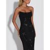 Women's Celebrity Slim-Fit Sleeveless Sequin Long Evening Dress Dress