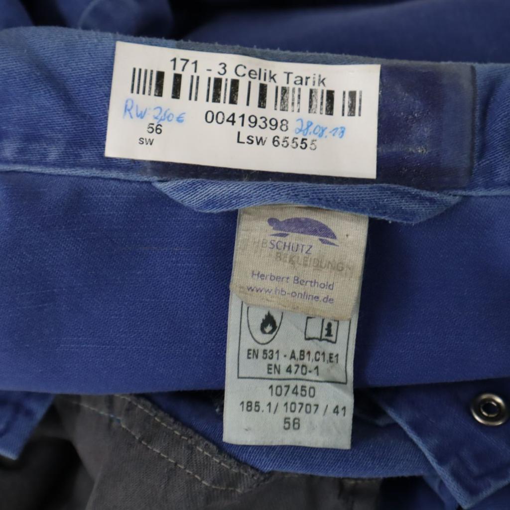 HBSCHOTZ 80s Reflector Eurowork Vintage Work Jacket 56 Blue Men's Used