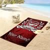 Name Custom FC Logo Arsenal Print Beach Towel, Large Soft Quick Dry Towel for Beach Camping Swimming